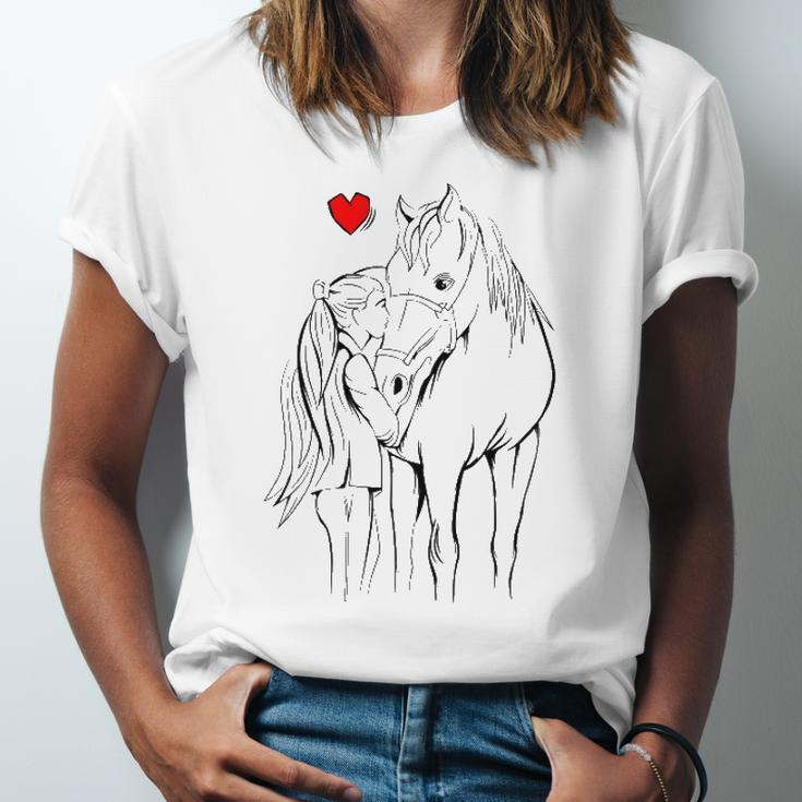Horse Girl Horseback Riding Jersey T-Shirt