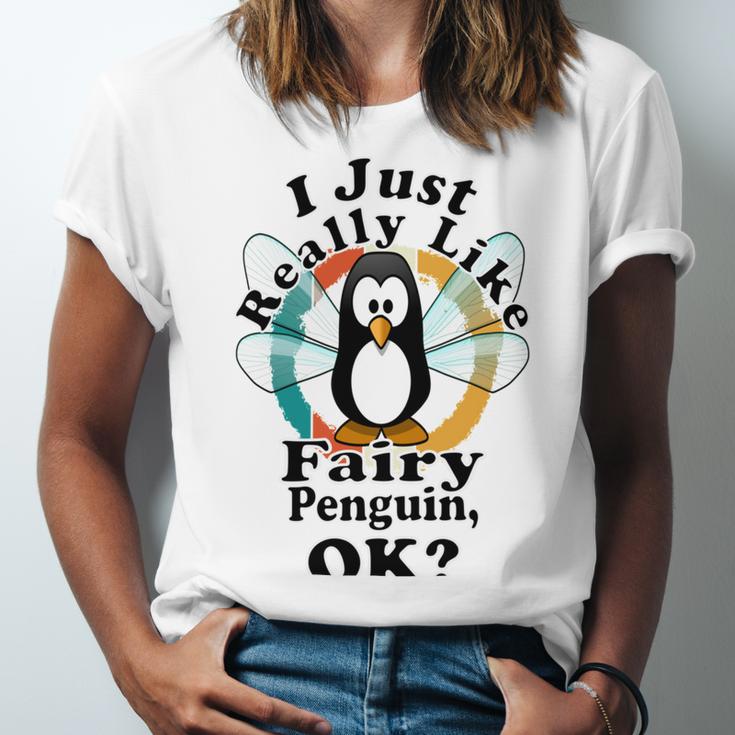 I Really Like Fairy Penguin Ok Unisex Jersey Short Sleeve Crewneck Tshirt