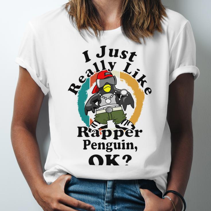 I Really Like Rapper Penguin Ok Unisex Jersey Short Sleeve Crewneck Tshirt