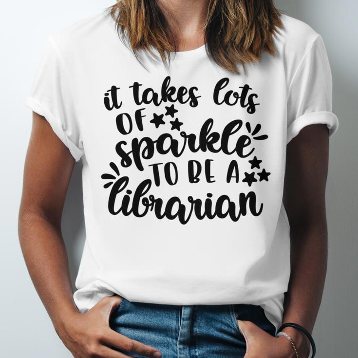 It Takes Lots Of Sparkle To Be A Librarian Unisex Jersey Short Sleeve Crewneck Tshirt