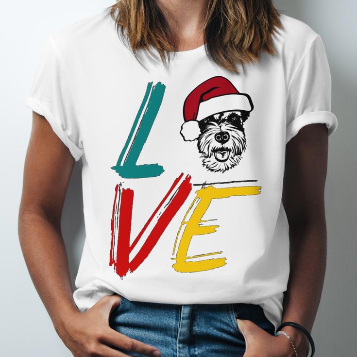 Love My Xmas Miniature Schnauzer Unisex Jersey Short Sleeve Crewneck Tshirt