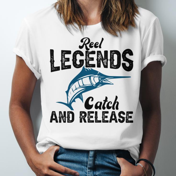 Loving Fish Reel Legends Catch And Release Unisex Jersey Short Sleeve Crewneck Tshirt