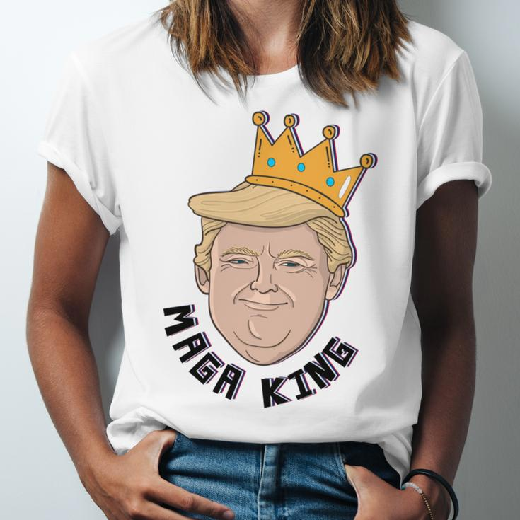Maga King Donald Trump Meme Unisex Jersey Short Sleeve Crewneck Tshirt