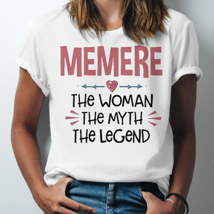 Memere Grandma Gift Memere The Woman The Myth The Legend Unisex Jersey Short Sleeve Crewneck Tshirt