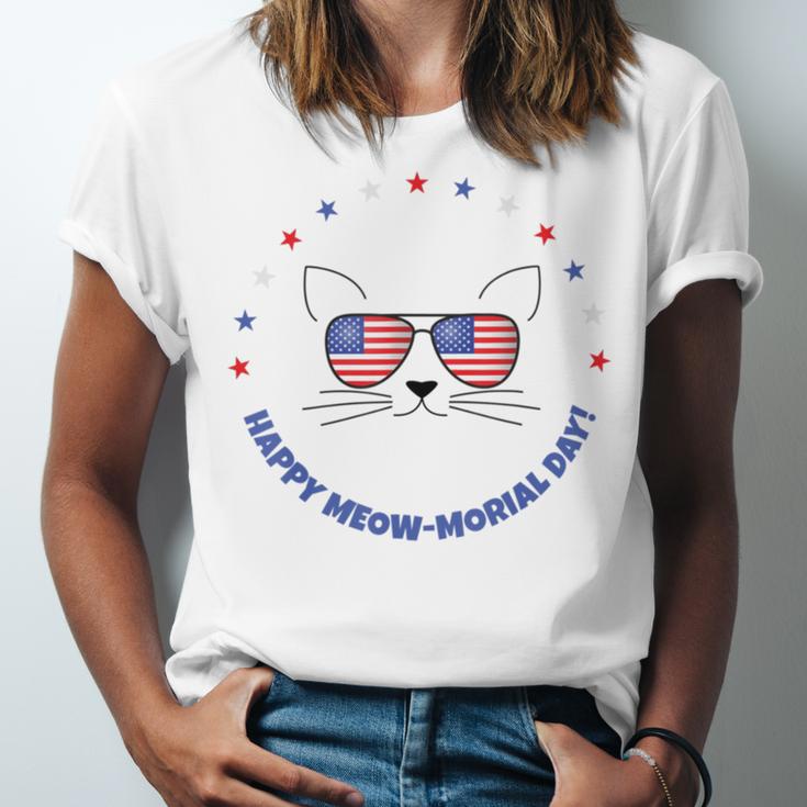 Memorial Day Cat Meowmorial Day V2 Unisex Jersey Short Sleeve Crewneck Tshirt