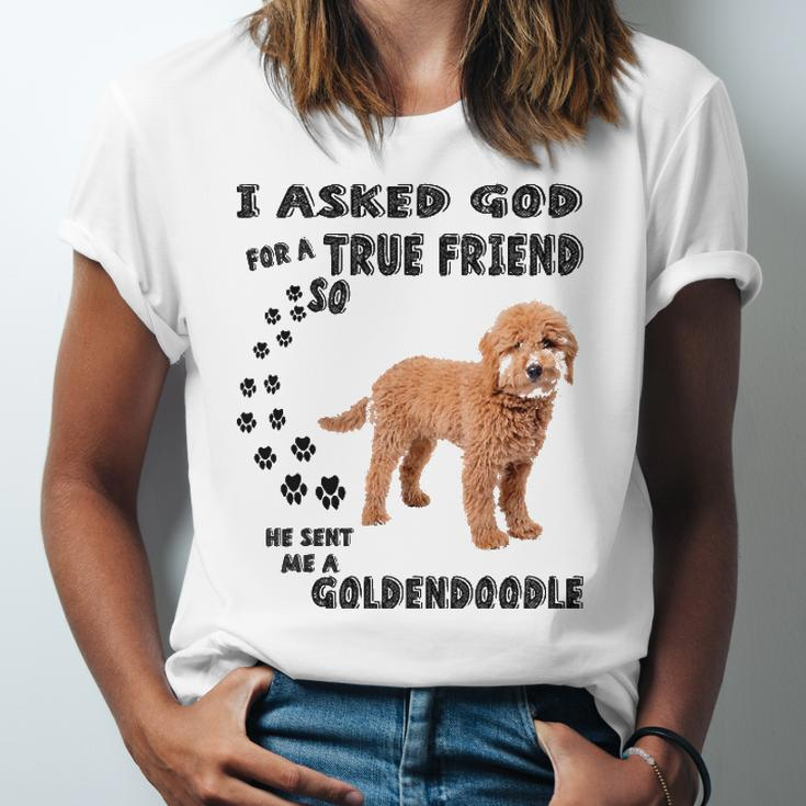 Mini Goldendoodle Quote Mom Doodle Dad Art Cute Groodle Dog Jersey T-Shirt