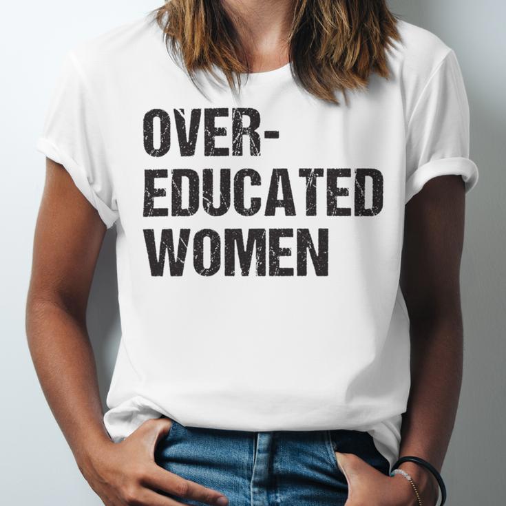 Over Educated Women V2 Unisex Jersey Short Sleeve Crewneck Tshirt