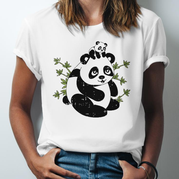 Papa Bear Panda Dad Baby Daddy Tee Cute Fathers Day Jersey T-Shirt