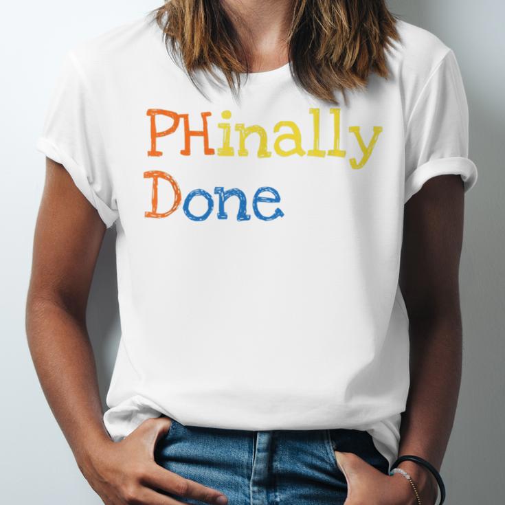 Phinally Done Unisex Jersey Short Sleeve Crewneck Tshirt