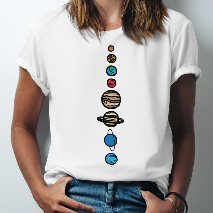 Planets Colour Unisex Jersey Short Sleeve Crewneck Tshirt