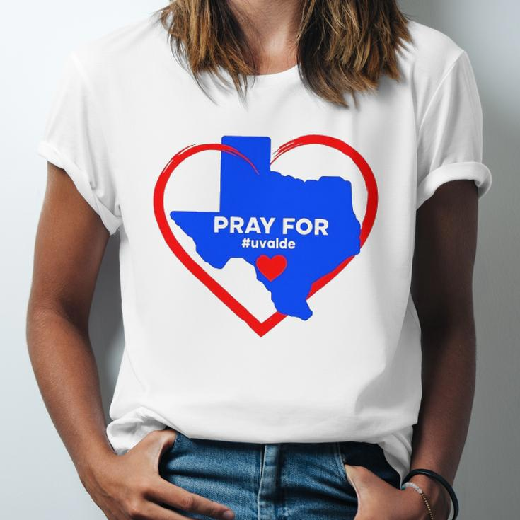 Pray For Uvalde Texas Map Heart Protect Our Children Rip For Uvalde Jersey T-Shirt