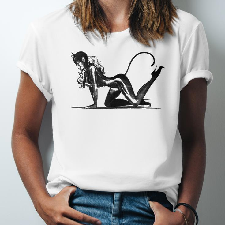 Sexy Catsuit Latex Black Cat Costume Cosplay Pin Up Girl Jersey T-Shirt
