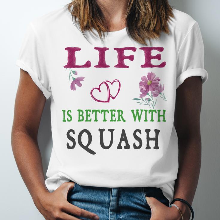 Squash Sport Lover Life Is Better With Squash Unisex Jersey Short Sleeve Crewneck Tshirt