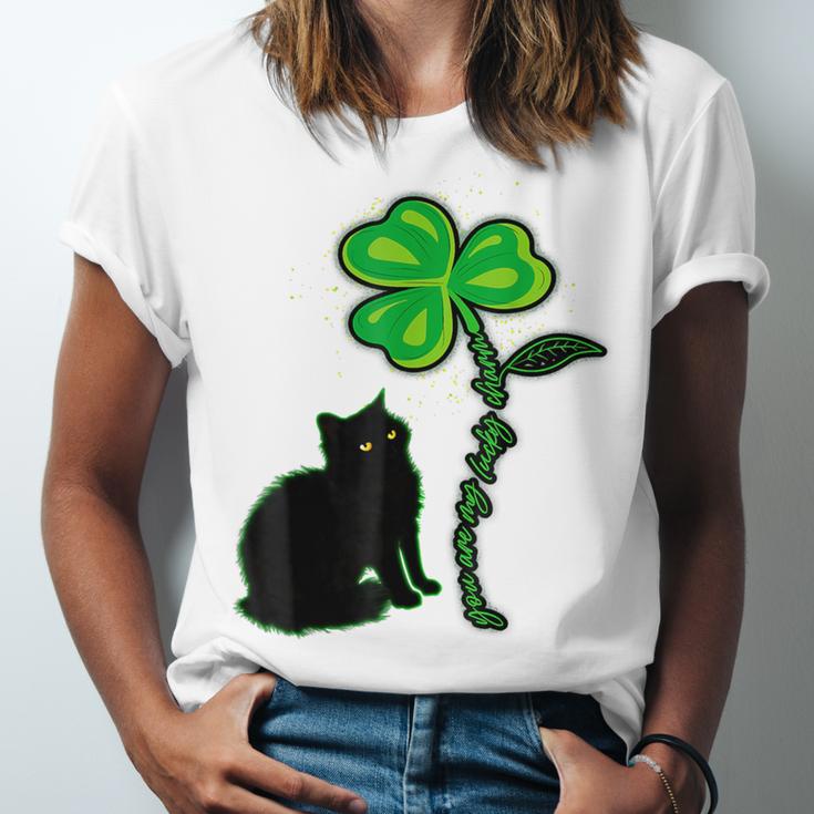 St Patricks Day Black Cat My Lucky Charm Unisex Jersey Short Sleeve Crewneck Tshirt