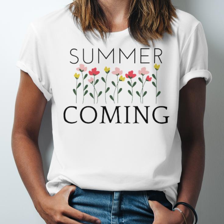 Summer Coming Unisex Jersey Short Sleeve Crewneck Tshirt