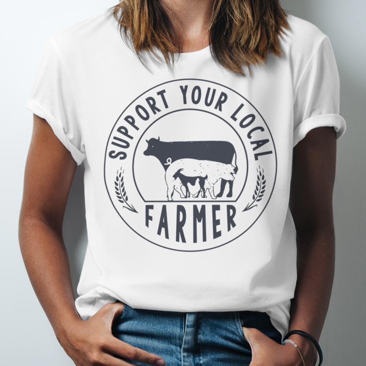 Support Your Local Farmer Unisex Jersey Short Sleeve Crewneck Tshirt