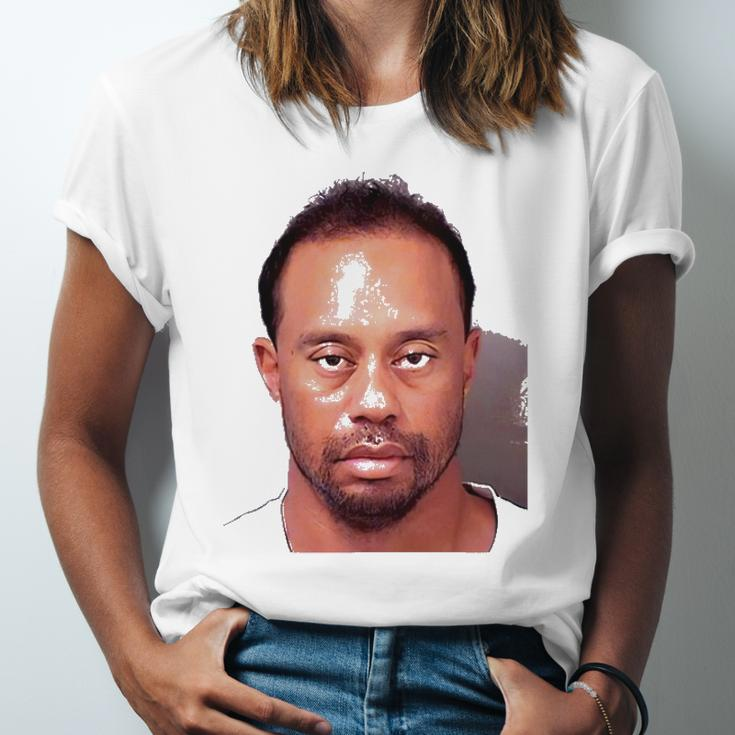 Tiger Woods Dui Mug Shot Masters Golf Jersey T-Shirt