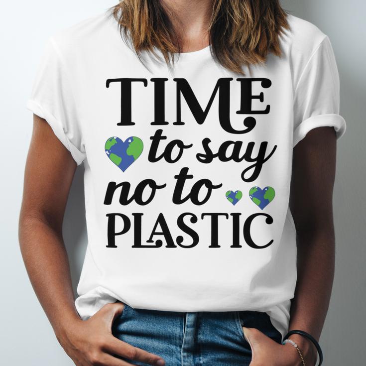 Time To Say No To Plastic Unisex Jersey Short Sleeve Crewneck Tshirt