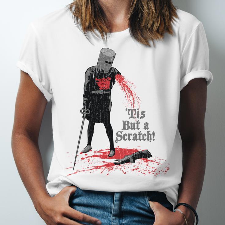 Tis But A Scratch Unisex Jersey Short Sleeve Crewneck Tshirt