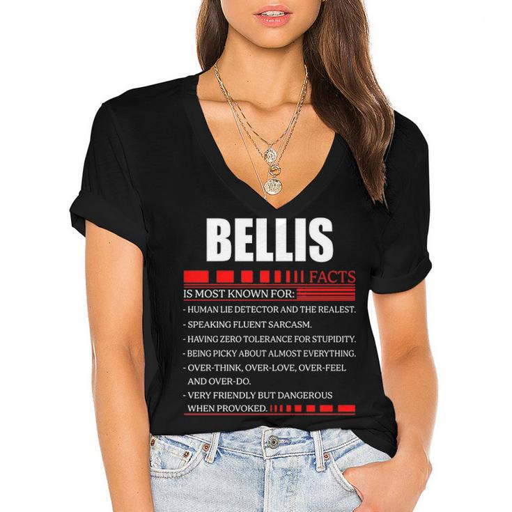 Bellis Fact Fact T Shirt Bellis Shirt  For Bellis Fact Women's Jersey Short Sleeve Deep V-Neck Tshirt