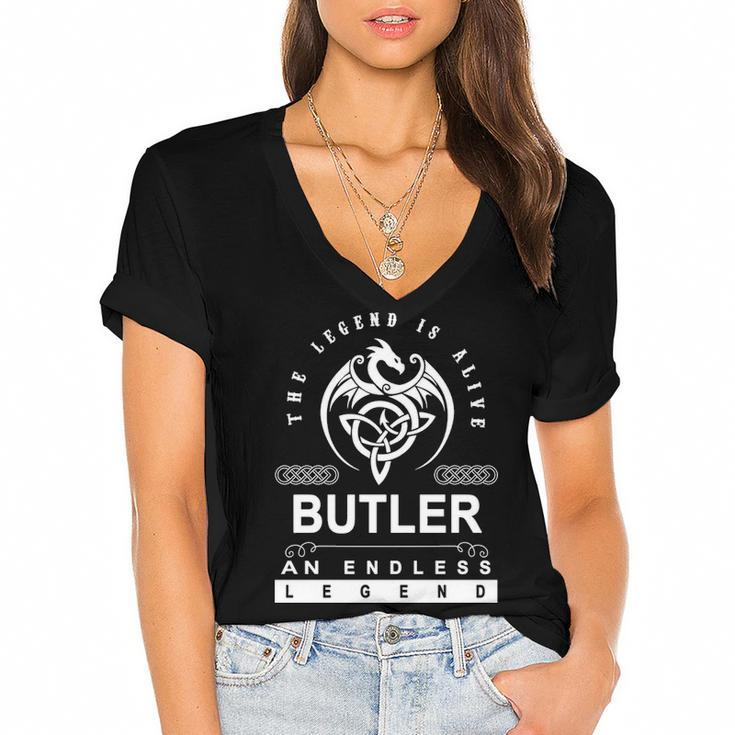 Butler Name Gift   Butler An Enless Legend Women's Jersey Short Sleeve Deep V-Neck Tshirt