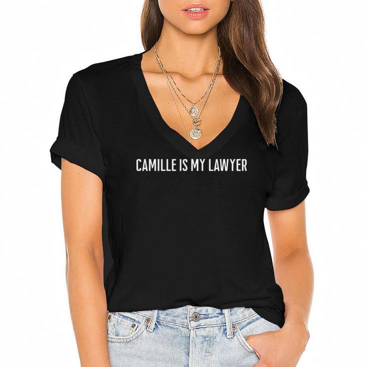 Camille Is My Lawyer Camille Vasquez Women's Jersey Short Sleeve Deep V-Neck Tshirt