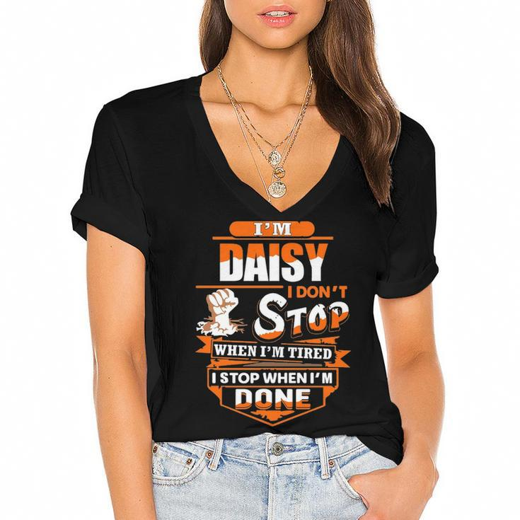 Daisy Name Gift   Im Daisy Women's Jersey Short Sleeve Deep V-Neck Tshirt