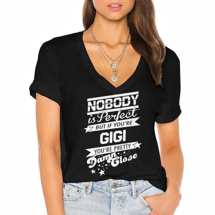 Gigi Name Gift   If You Are Gigi Women's Jersey Short Sleeve Deep V-Neck Tshirt