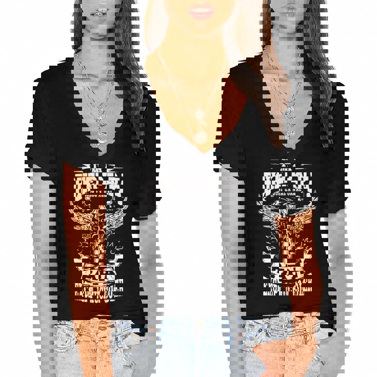 Im A Biker Papa Just Like A Normal Papa Except Much Cooler  Women's Jersey Short Sleeve Deep V-Neck Tshirt