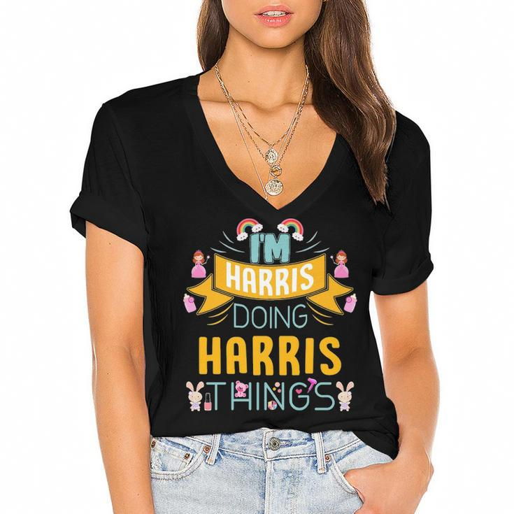 Im Harris Doing Harris Things Harris Shirt  For Harris  Women's Jersey Short Sleeve Deep V-Neck Tshirt