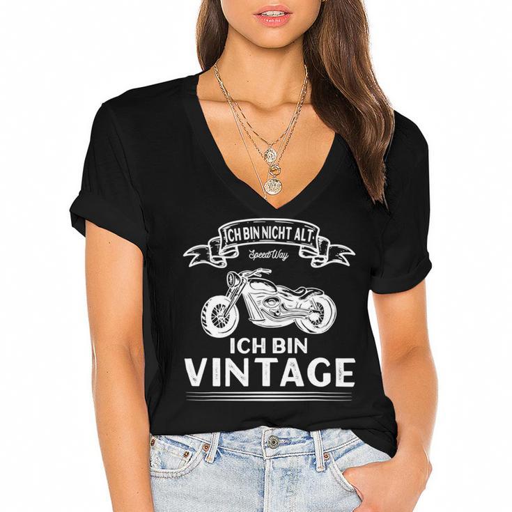 Motorcycle Motorcycles Bikers 490 Shirt Women's Jersey Short Sleeve Deep V-Neck Tshirt