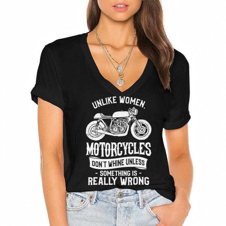 Motorcycles Dont Whine Unless 468 Shirt Women's Jersey Short Sleeve Deep V-Neck Tshirt