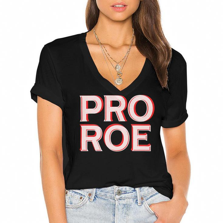 Pro Roe Women's Jersey Short Sleeve Deep V-Neck Tshirt