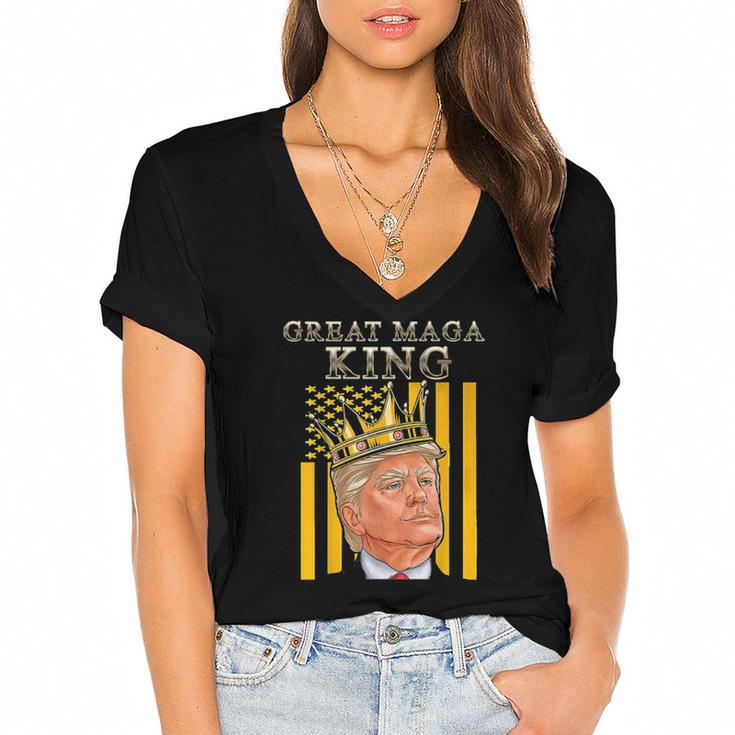 The Great Maga King The Return Of The Ultra Maga King Version Women's Jersey Short Sleeve Deep V-Neck Tshirt