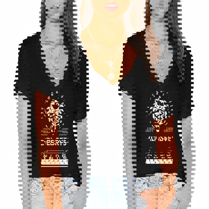 The Legend Is Alive Custom Name An Endless Legend Women's Jersey Short Sleeve Deep V-Neck Tshirt