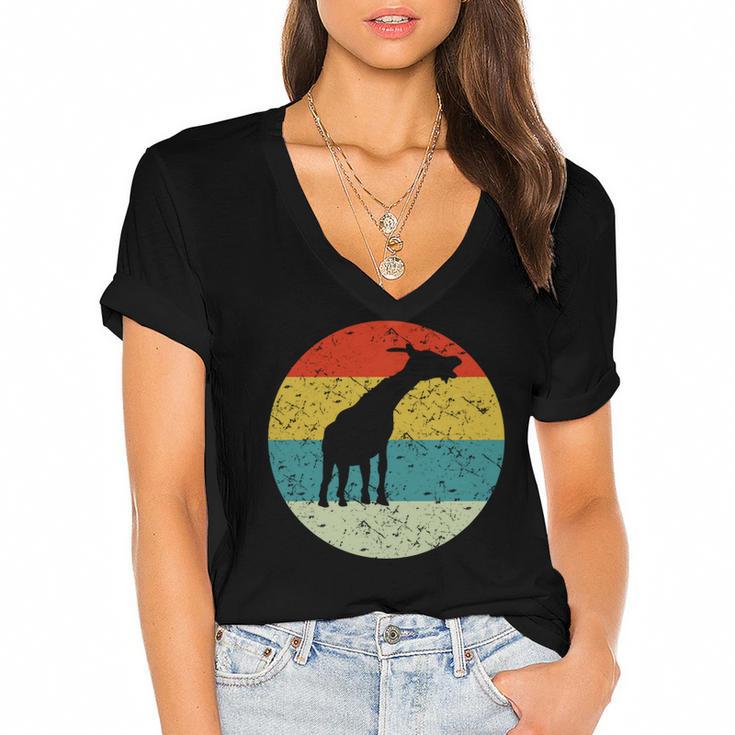 Vintage Goat  V2 Women's Jersey Short Sleeve Deep V-Neck Tshirt