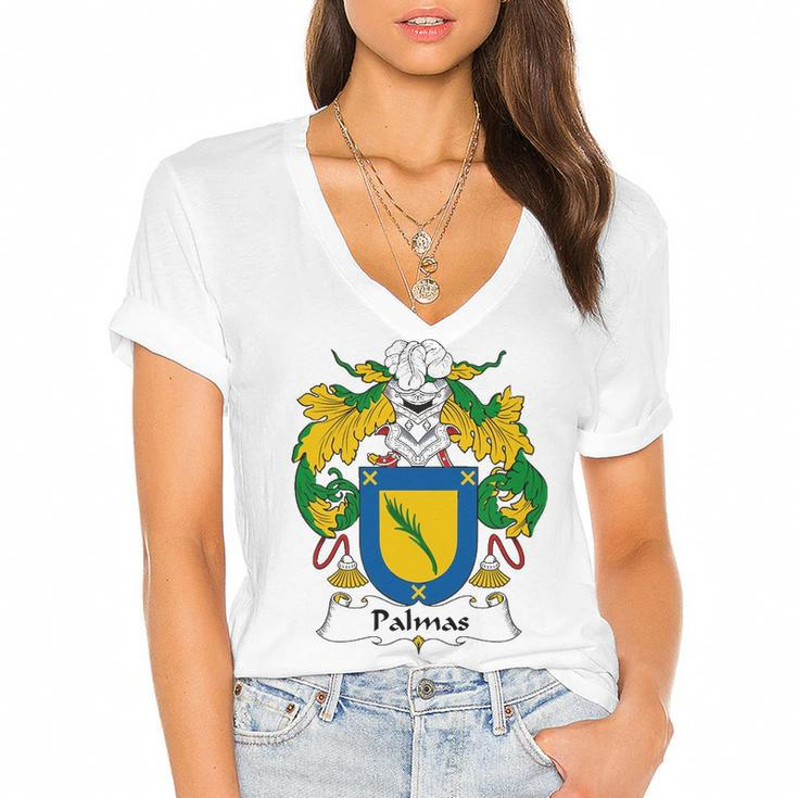 Palmas Coat Of Arms   Family Crest Shirt Essential T Shirt Women's Jersey Short Sleeve Deep V-Neck Tshirt