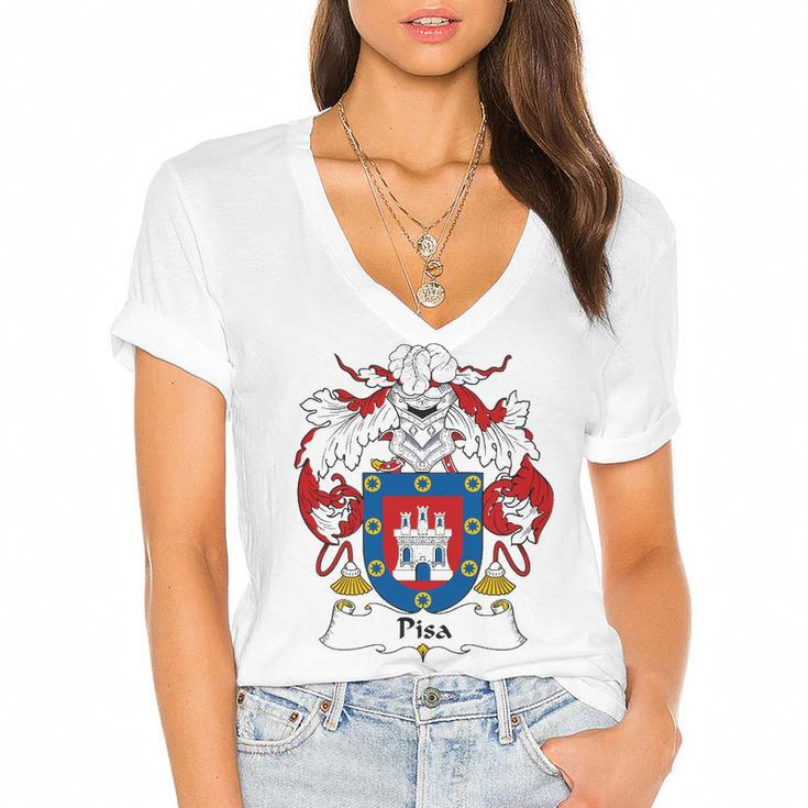 Pisa Coat Of Arms   Family Crest Shirt Essential T Shirt Women's Jersey Short Sleeve Deep V-Neck Tshirt
