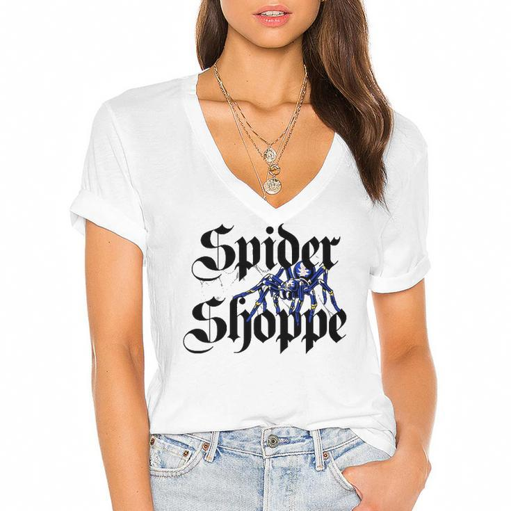 Spider Shoppe Gooty Sapphire Tarantula Lovers Gift Women's Jersey Short Sleeve Deep V-Neck Tshirt