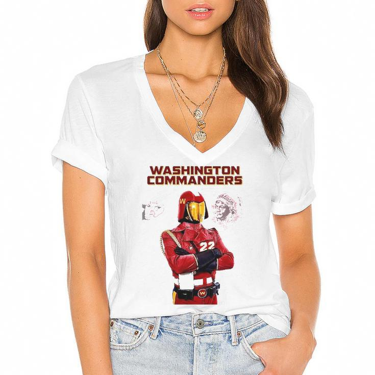 Washington Cobra Commanders Football Lovers Gifts Women's Jersey Short Sleeve Deep V-Neck Tshirt