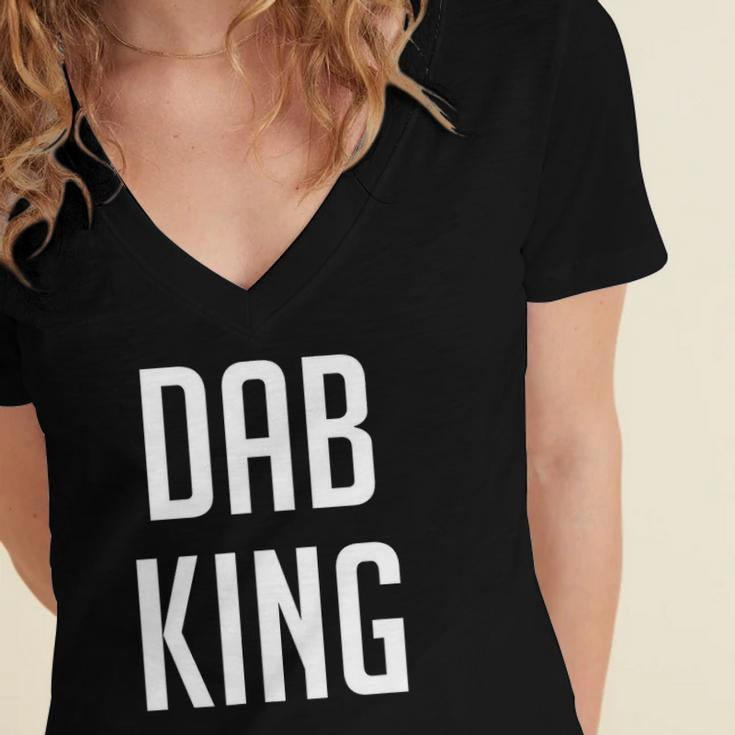 Dab King Dab Dab Dab Women's Jersey Short Sleeve Deep V-Neck Tshirt