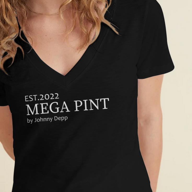 Est 2022 Mega Pint For Johnny Women's Jersey Short Sleeve Deep V-Neck Tshirt