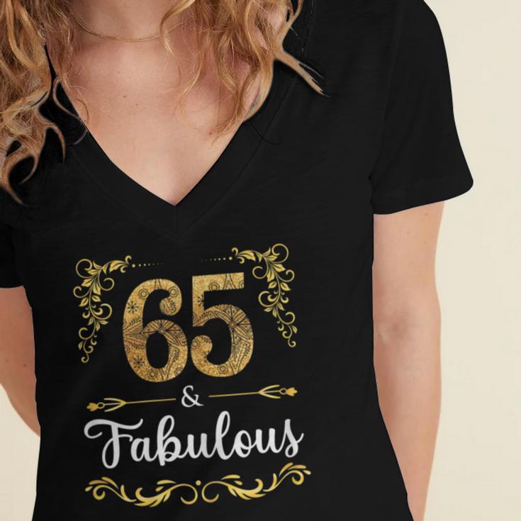 Fabulous Since V4 Women's Jersey Short Sleeve Deep V-Neck Tshirt