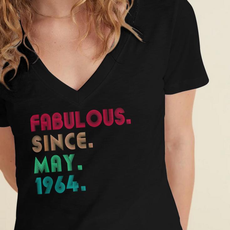 Fabulous Since V5 Women's Jersey Short Sleeve Deep V-Neck Tshirt