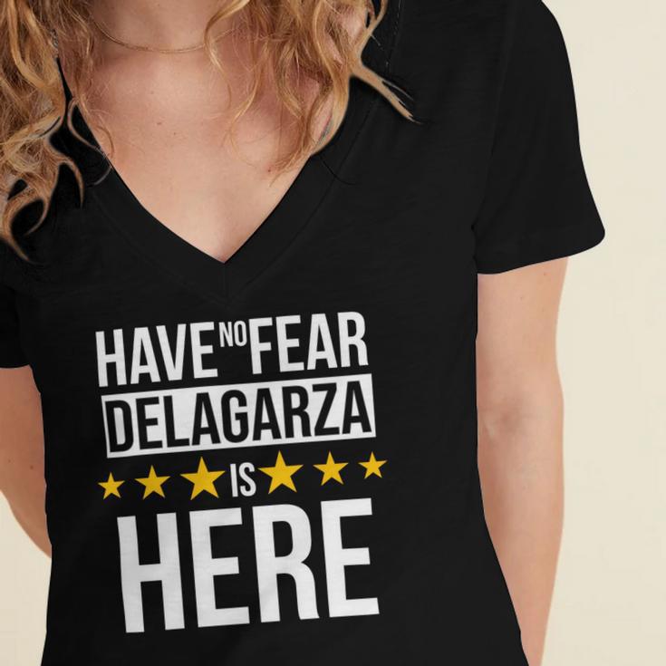 Have No Fear Delagarza Is Here Name Women's Jersey Short Sleeve Deep V-Neck Tshirt