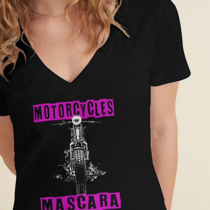 Motorcycles Mascara Memorable Dreaming 465 Shirt Women's Jersey Short Sleeve Deep V-Neck Tshirt