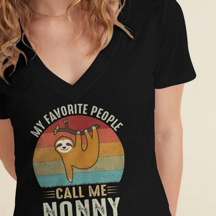 My Favorite People Call Me Nonny 302 Trending Shirt Women's Jersey Short Sleeve Deep V-Neck Tshirt