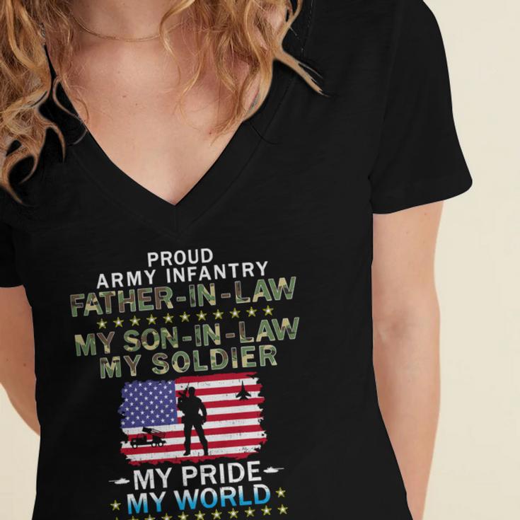 My Soninlaw Soldier Heroproud Army 686 Shirt Women's Jersey Short Sleeve Deep V-Neck Tshirt