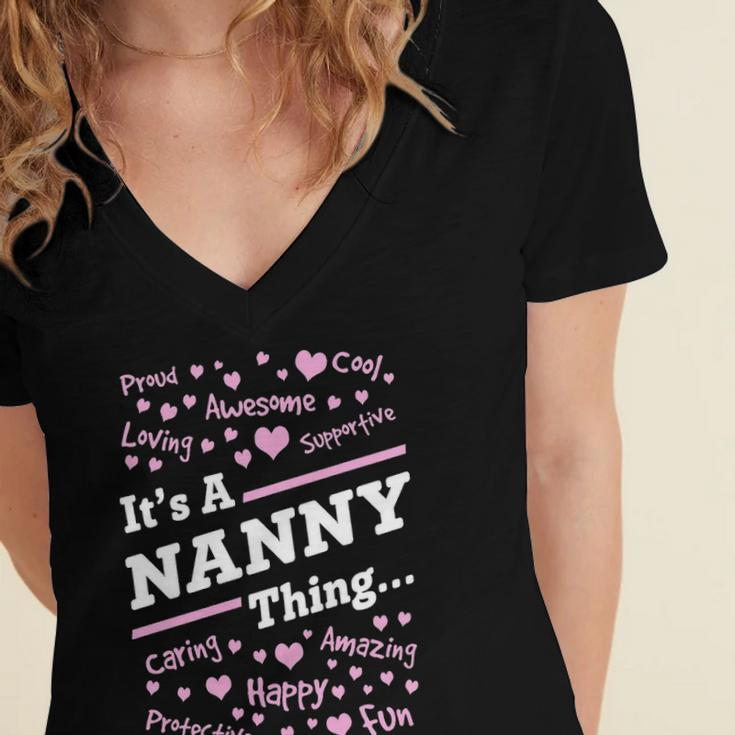 Nanny Grandma Gift Its A Nanny Thing Women's Jersey Short Sleeve Deep V-Neck Tshirt