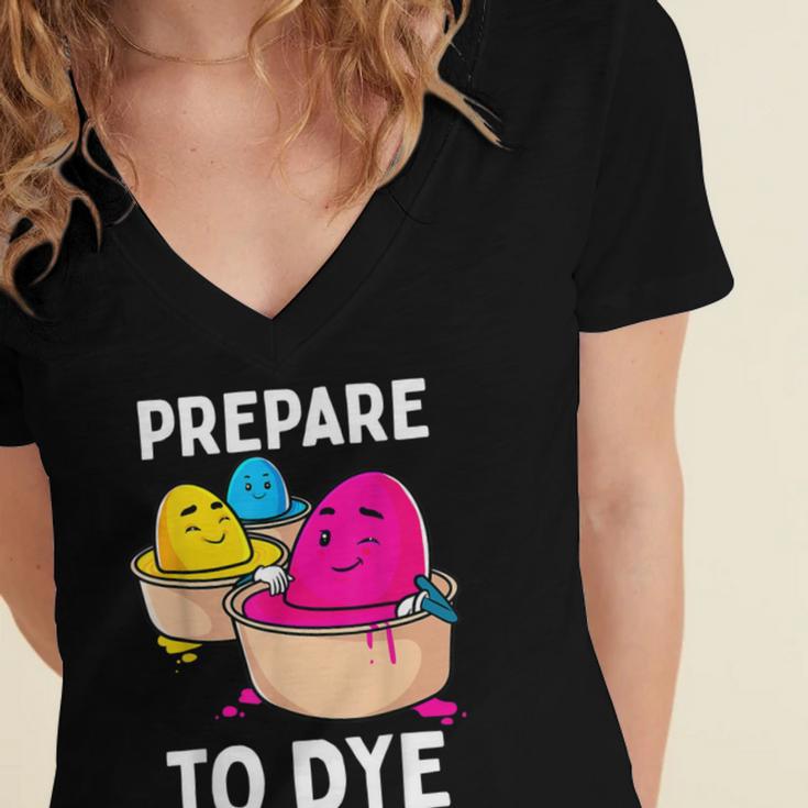 Prepare To Dye Women's Jersey Short Sleeve Deep V-Neck Tshirt